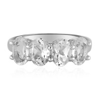 Anillo en plata con Topacio blanco