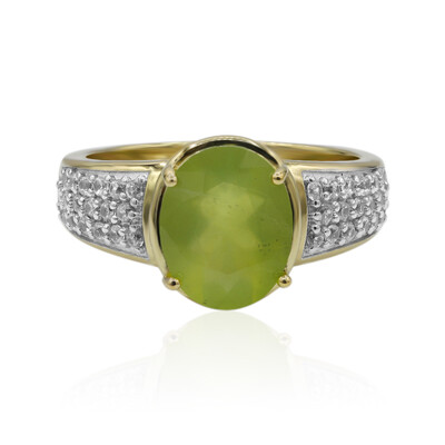 Anillo en oro con Ópalo verde de Brasil (Tenner Diniz)