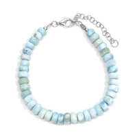 Brazalete en plata con Larimar