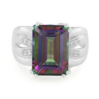 Anillo en plata con Topacio Místico