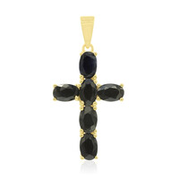 Colgante en plata con Zafiro negro