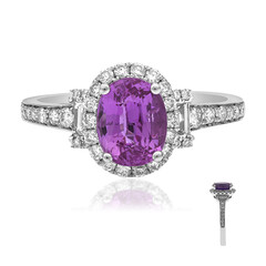 Anillo en oro con Zafiro rosado (CIRARI)