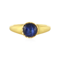 Anillo en plata con Zafiro estrella azul
