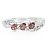 Anillo en plata con Zafiro color cambiante no calentado