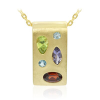 Collar en plata con Granate de Mozambique