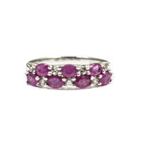Anillo en plata con Rubí de Mozambique
