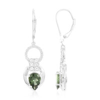 Pendientes en plata con Apatita Cromada