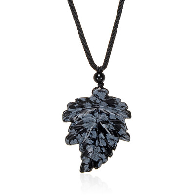 Collar con Obsidiana Copo de Nieve