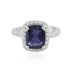 Anillo en plata con Iolita