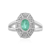 Anillo en plata con Esmeralda de Etiopía