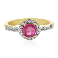 Anillo en plata con Zafiro rosa de Madagascar