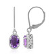 Pendientes en plata con Amatista