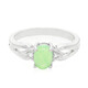 Anillo en plata con Crisoprasa