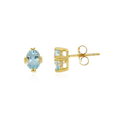 Pendientes en plata con Topacio azul cielo