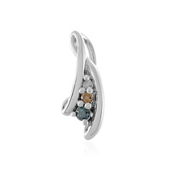 Colgante en plata con Diamante azul I3