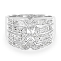 Anillo en plata con Zafiro blanco