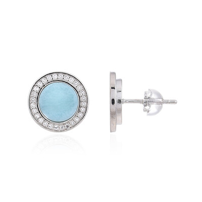Pendientes en plata con Larimar
