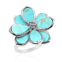 Anillo en plata con Turquesa de Kingman (Anne Bever)