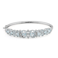 Brazalete en plata con Topacio azul cielo