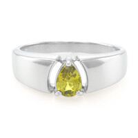 Anillo de hombre en plata con Crisoberilo de Brasil