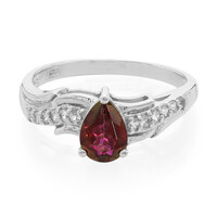 Anillo en plata con Topacio cereza