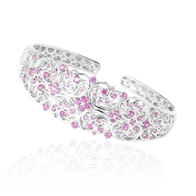 Brazalete en plata con Rodolita (Dallas Prince Designs)