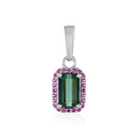 Colgante en plata con Turmalina verde Benedito(Adela Silber)