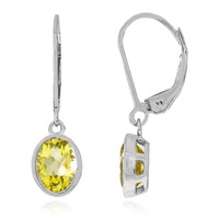 Pendientes en plata con Cuarzo del Ouro Verde