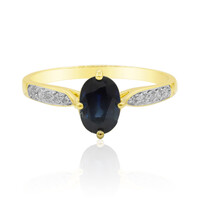 Anillo en oro con Zafiro azul (Adela Gold)