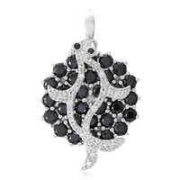 Colgante en plata con Espinela negra