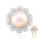 Anillo en oro con Perla Ming rosa (TPC)