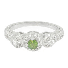 Anillo en plata con Zafiro verde