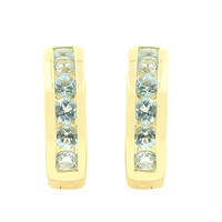 Pendientes en oro con Turmalina nigeriana paraiba