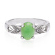 Anillo en plata con Crisoprasa imperial