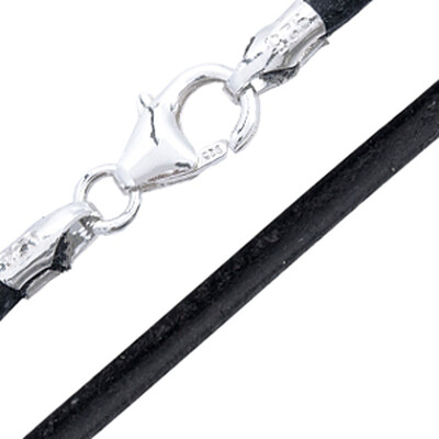 Cadena de cuero 3 mm - 45 cm