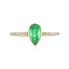 Anillo en oro con Esmeralda de Etiopía (AMAYANI)