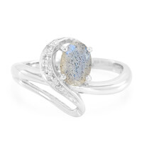 Anillo en plata con Labradorita
