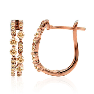 Pendientes en oro con Diamante rosa de Francia de Argyle SI1 (Annette)
