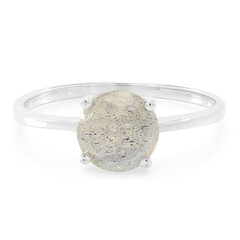 Anillo en plata con Espectrolita