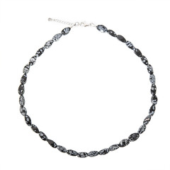 Collar en plata con Obsidiana Copo de Nieve