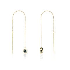 Pendientes en oro con Aguamarina de Brasil (CUSTODANA)