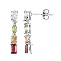 Pendientes en plata con Cuarzo rosa