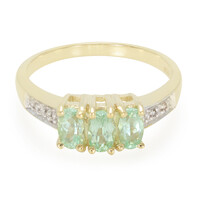 Anillo en oro con Turmalina Paraíba de Brasil