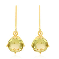 Pendientes en plata con Cuarzo del Ouro Verde
