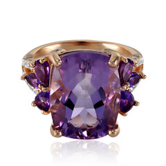 Anillo en plata con Amatista de Bolivia