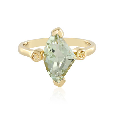 Anillo en oro con Amatista verde (SUHANA)