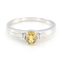 Anillo en plata con Turmalina cuprífera