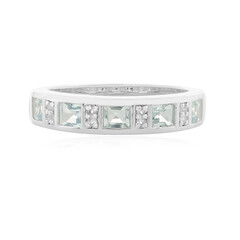Anillo en plata con Aguamarina
