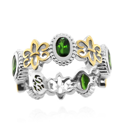 Anillo en plata con Diópsido de Rusia (Dallas Prince Designs)