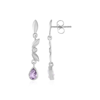 Pendientes en plata con Amatista Rosa de Francia